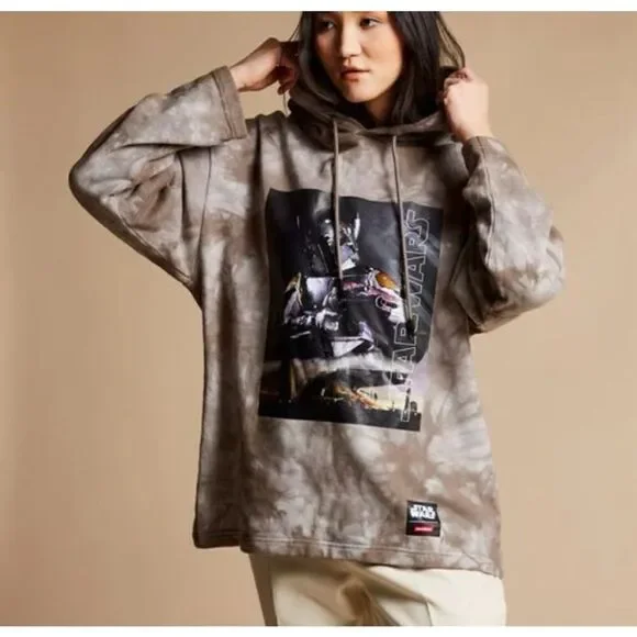 Sprayground Star Wars MANDALORIAN HOODIE PULLOVER BROWN Size XL / NWT - Picture 3 of 8